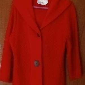 Red beautiful sweater coat